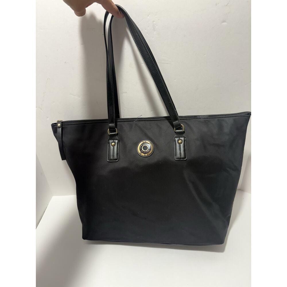 TOMMY HILFIGER Poppy Shopper Tote Black Women’s Large Purse READ Description